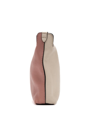 Large Bicolor Zip Clutch