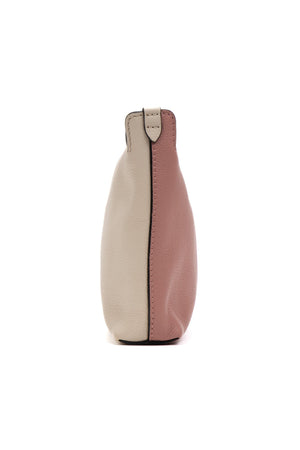 Large Bicolor Zip Clutch