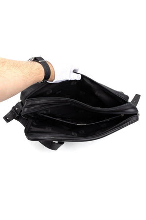 Front Zip Messenger Bag