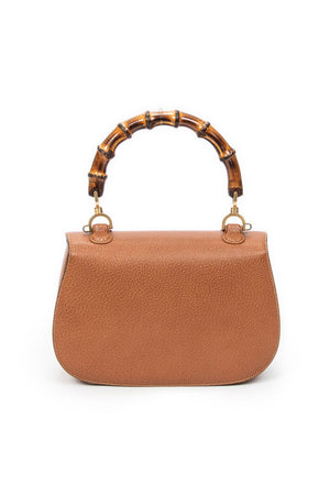 Medium Bamboo Top Handle Flap