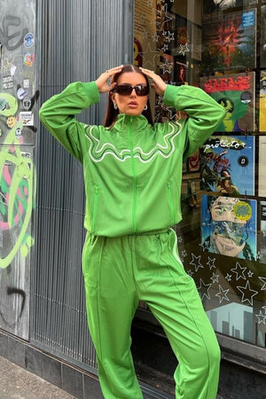 @francescaleslie_ in House of Sunny All Star Tracksuit Pant - Perfect Green