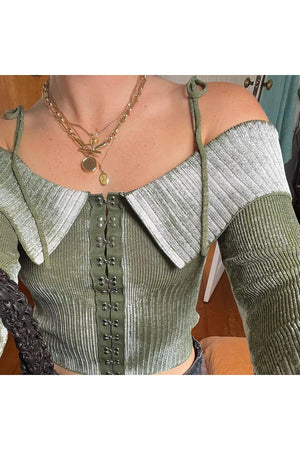 @felivand in House of Sunny Off The Shoulder Fade Knit