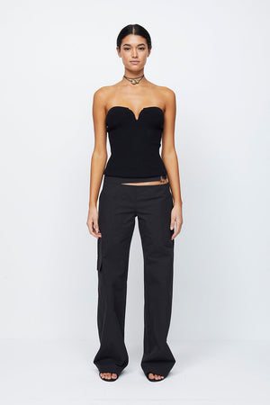 Bec + Bridge Vesna Strapless Knit Top - Black