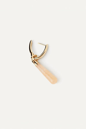 PDPAOLA Yellow Aventurine Large Jupiter Single Hoop