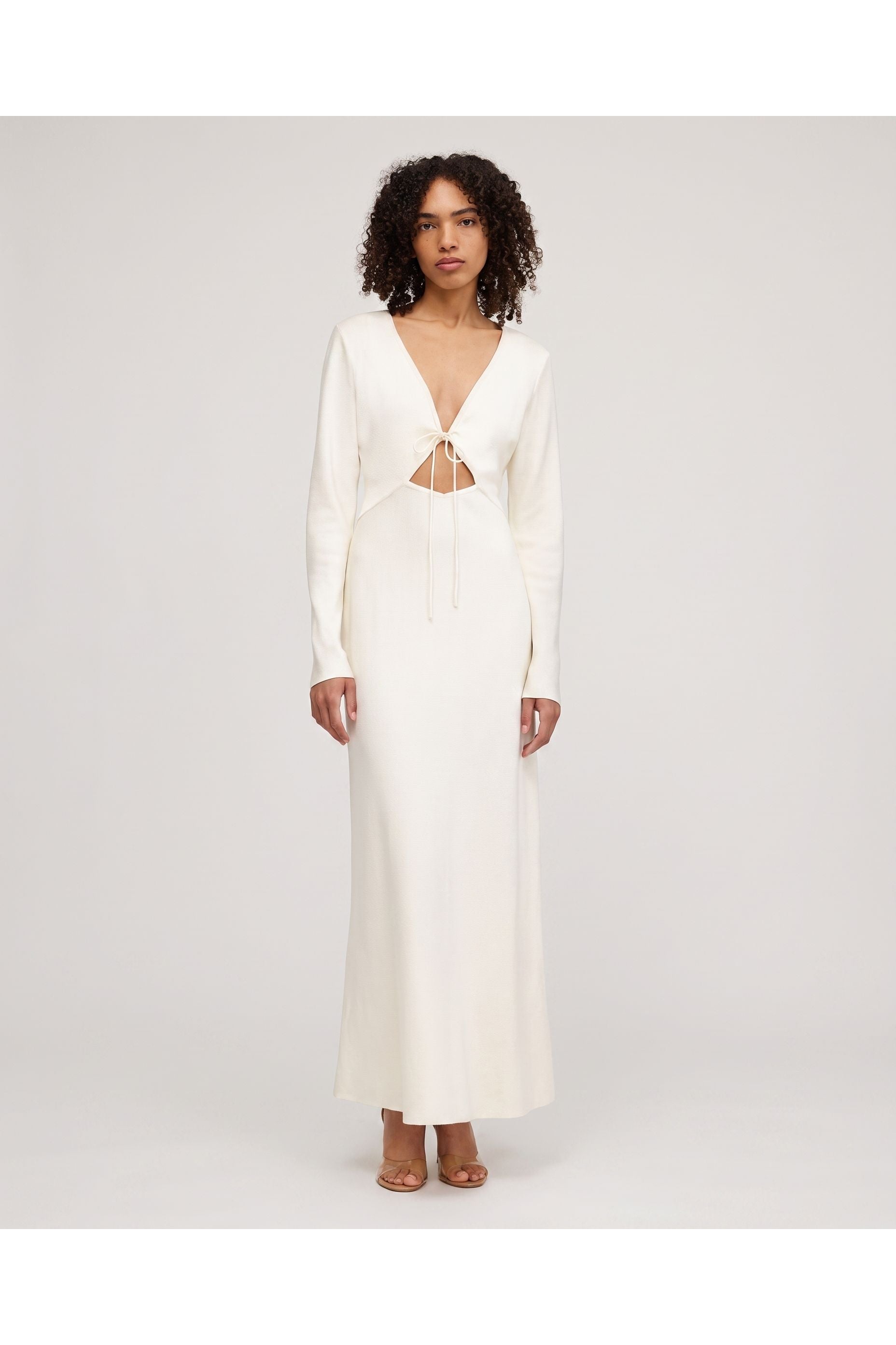 Danika Long Sleeve Dress Cream – Eclipse Sample Sales