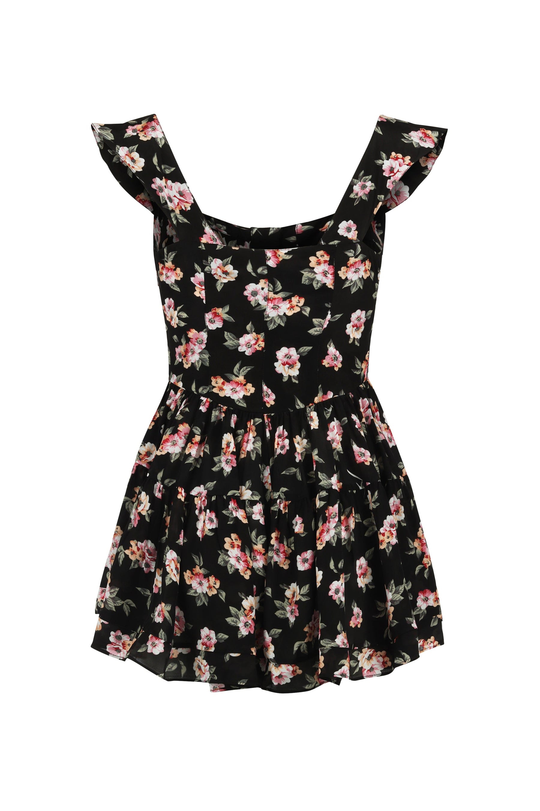The Elisabeth Romper Dress - '90s Rose Print