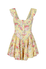 The Elisabeth Romper Dress - Yellow Rose
