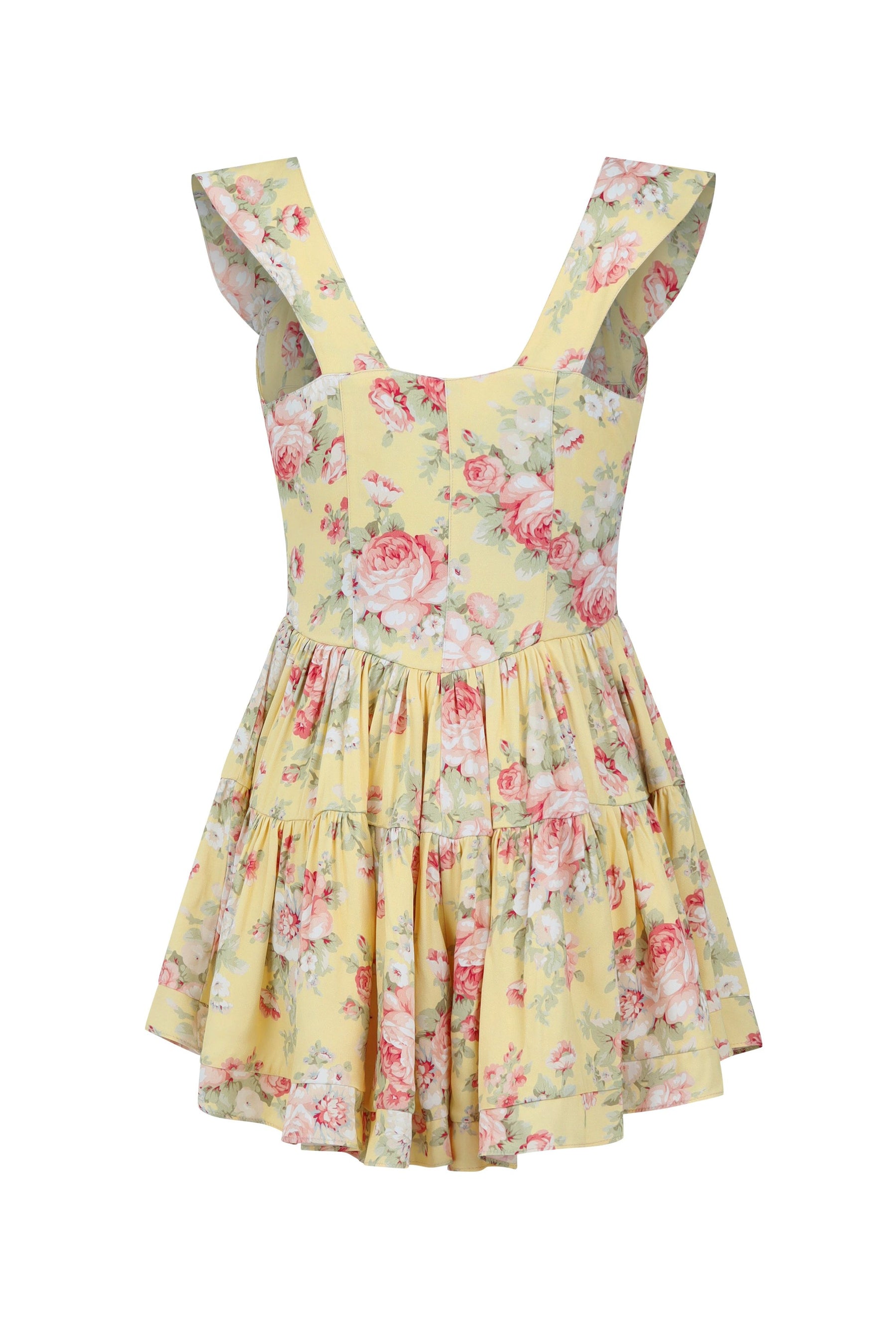 The Elisabeth Romper Dress - Yellow Rose