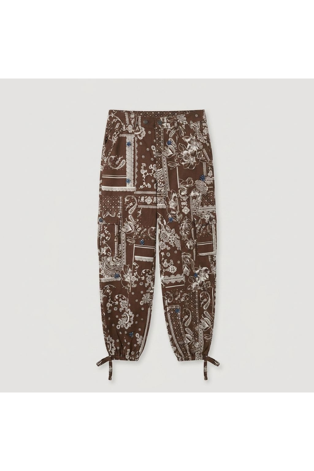 Bandana Print Cargo Trouser | Brown