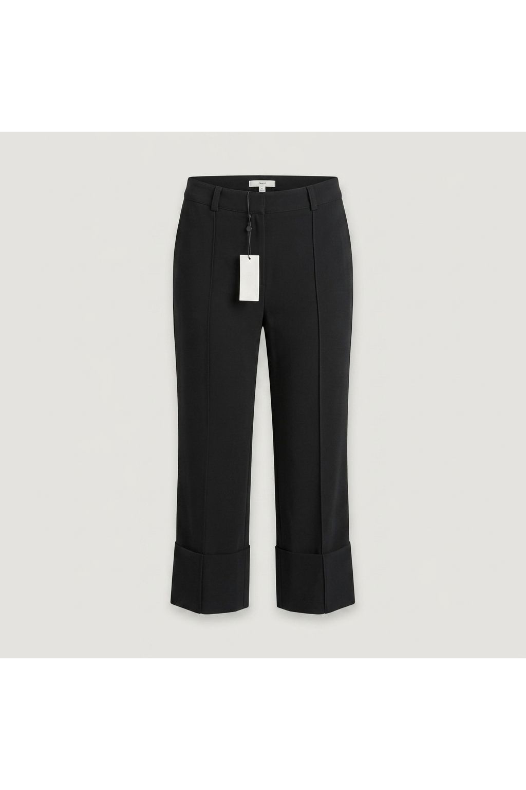 Cuffed Seamed Trouser | Black