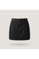 Embellished Denim Mini Skirt | Blue