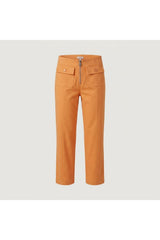 Exposed Zip Pocket Trouser | Orange