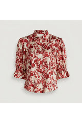Floral Puff Sleeve Shirt | Multi
