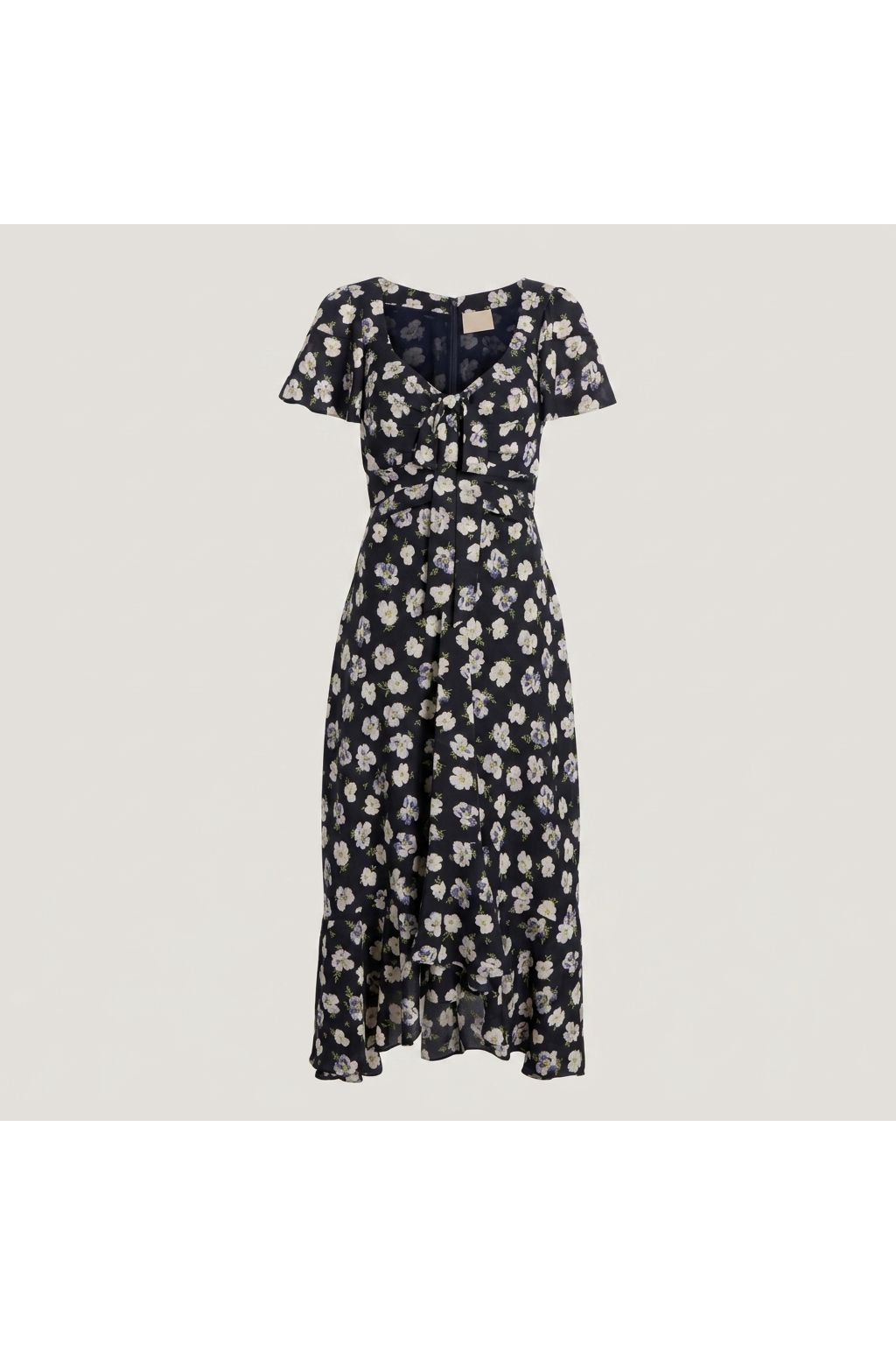 Floral Ruffle Midi Dress | Blue