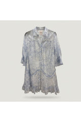 Floral Ruffled Shirt Dress | Multi