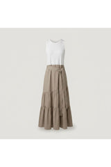Mixed Media Tiered Dress | Multi
