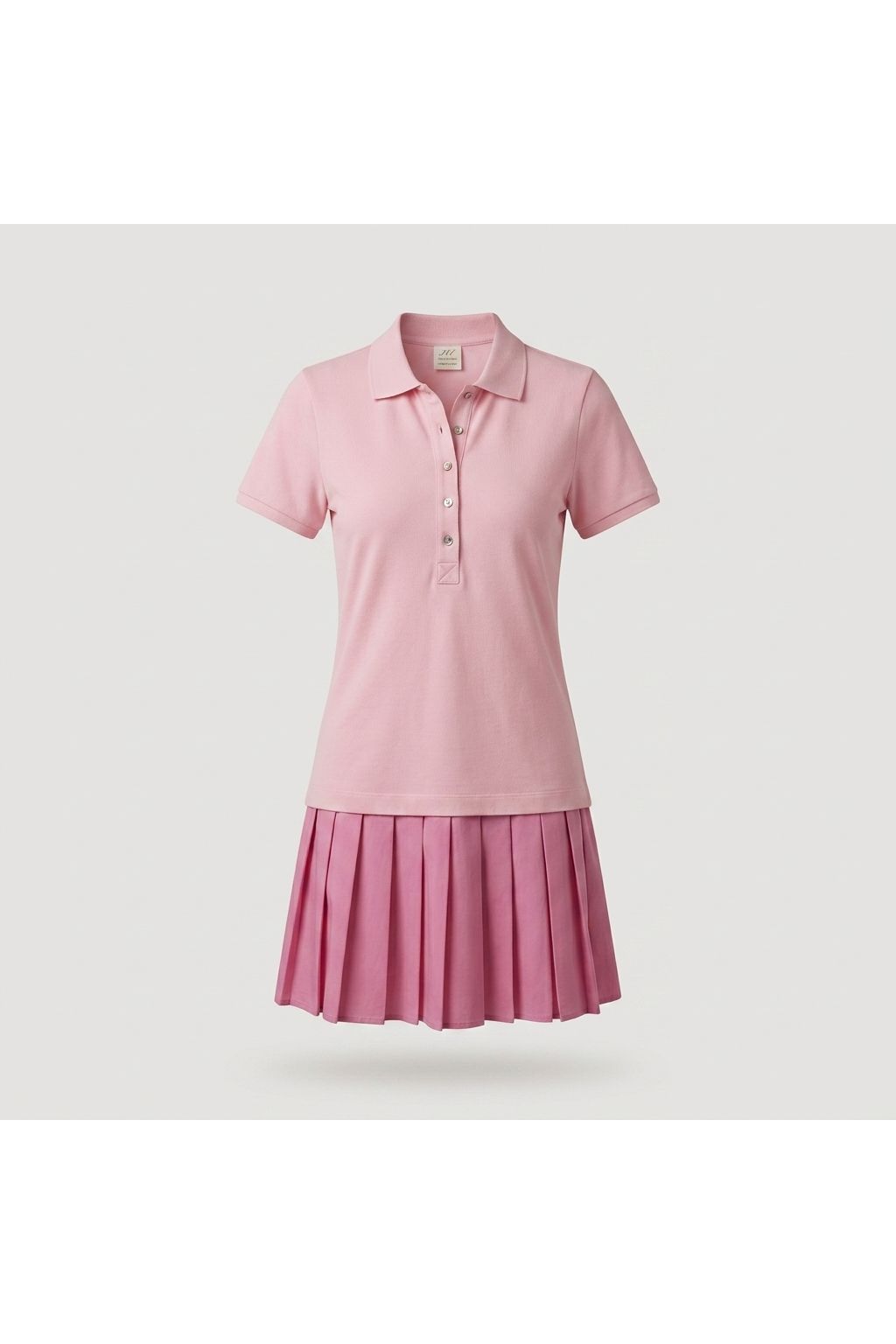 Pleated Polo Dress | Pink
