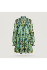 Printed Smocked Mini Dress | Multi