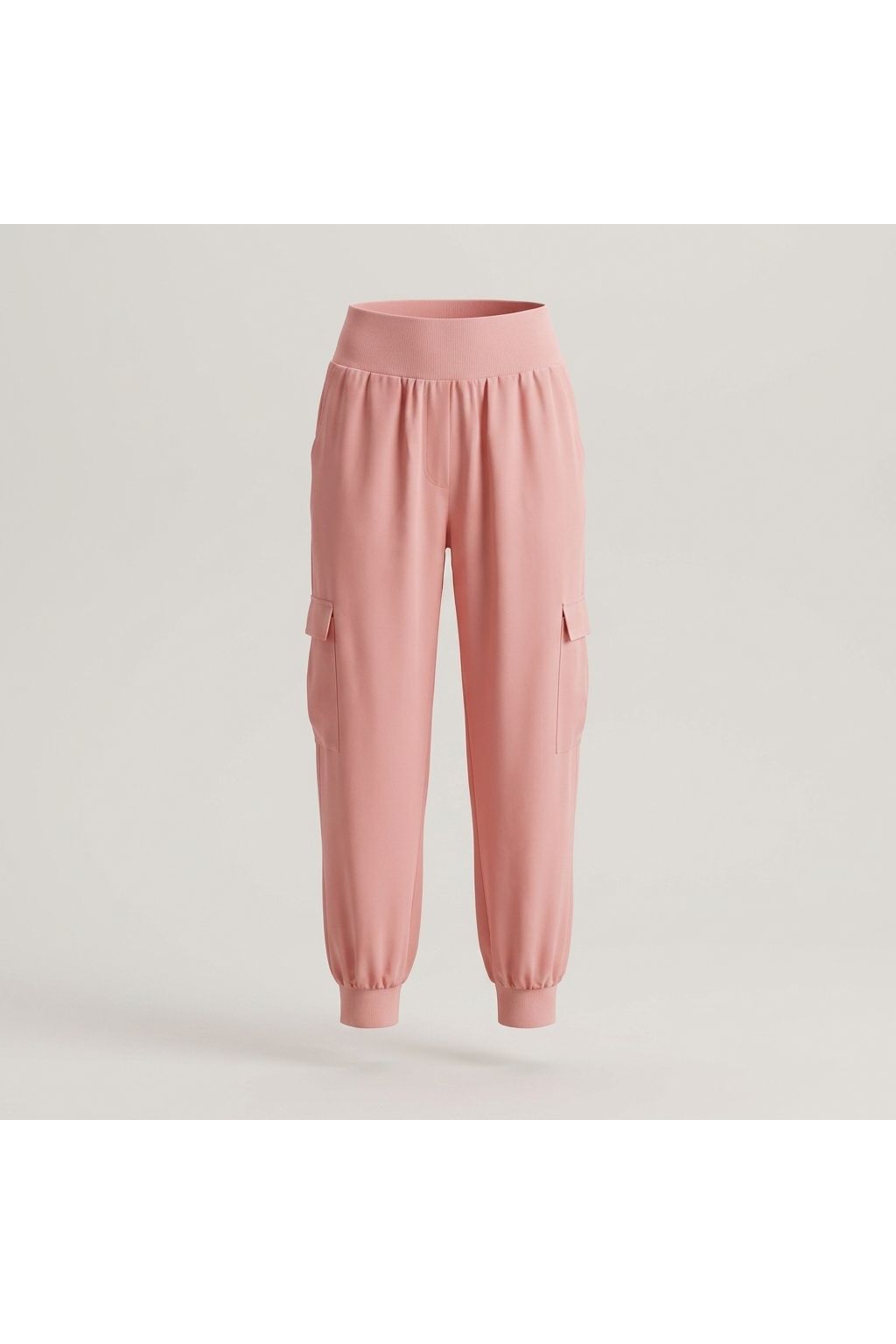 Smocked Waist Cargo Jogger | Pink