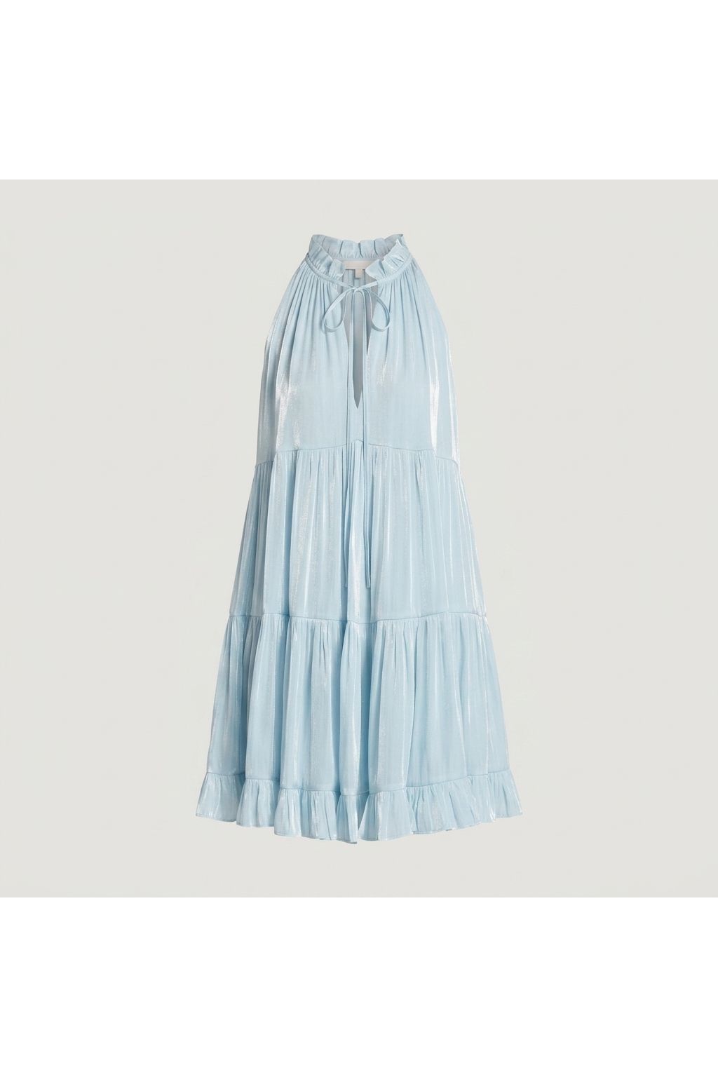 Tiered Halter Mini Dress | Blue