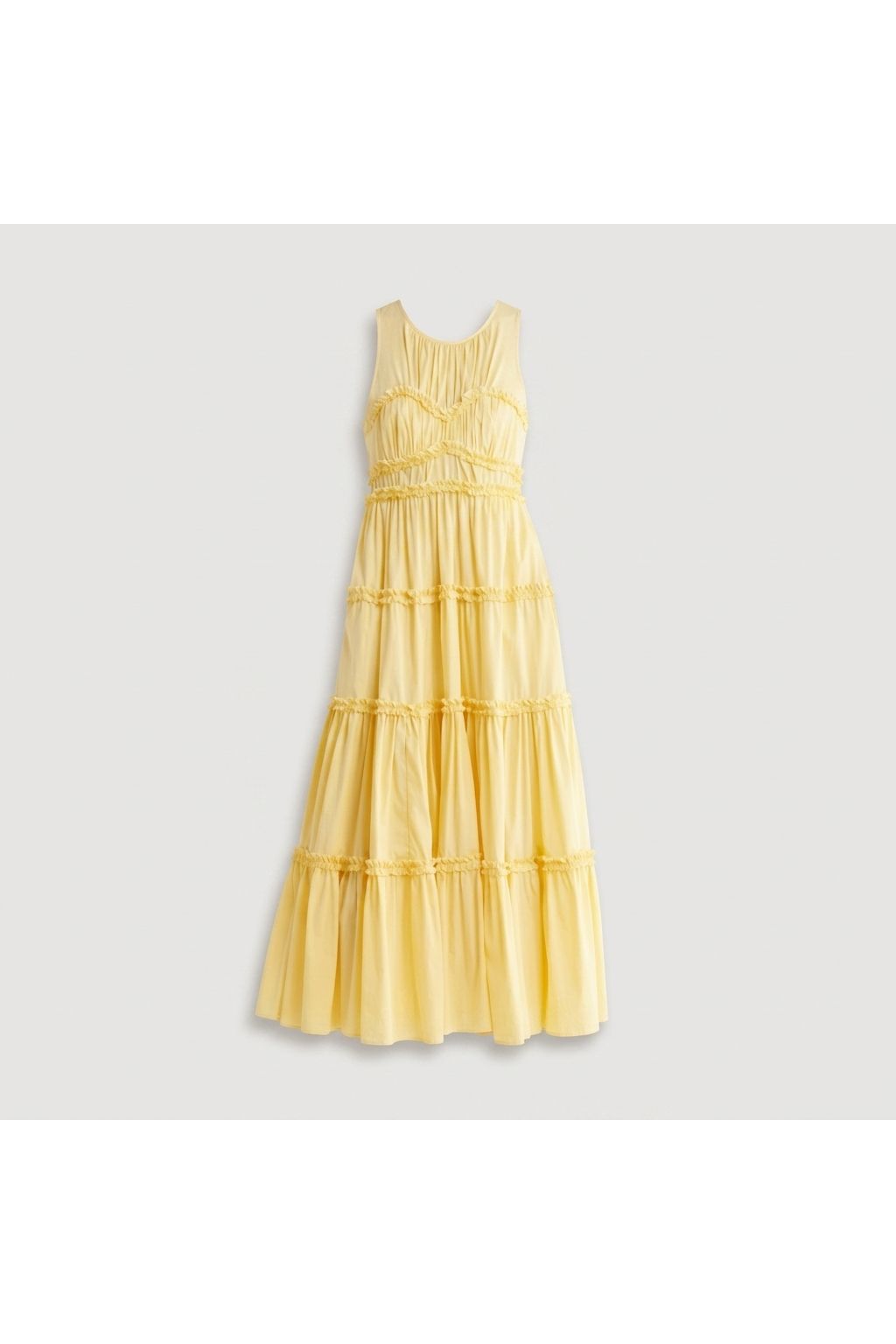 Tiered Ruffle Maxi Dress | Yellow