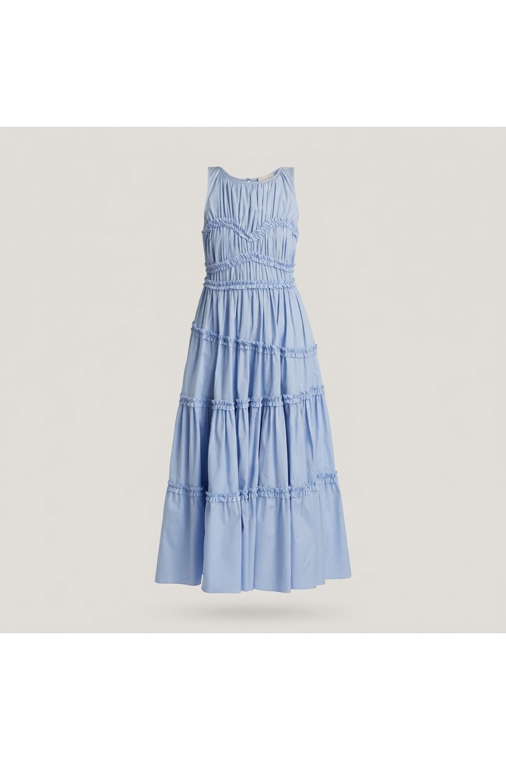 Tiered Ruffle Midi Dress | Blue