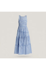 Tiered Ruffle Midi Dress | Blue