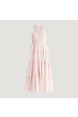 Tiered Ruffle Midi Dress | Pink