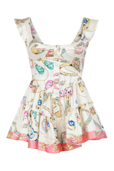 The Iconic Vintage Jewelry Scarf Print Elisabeth Romper