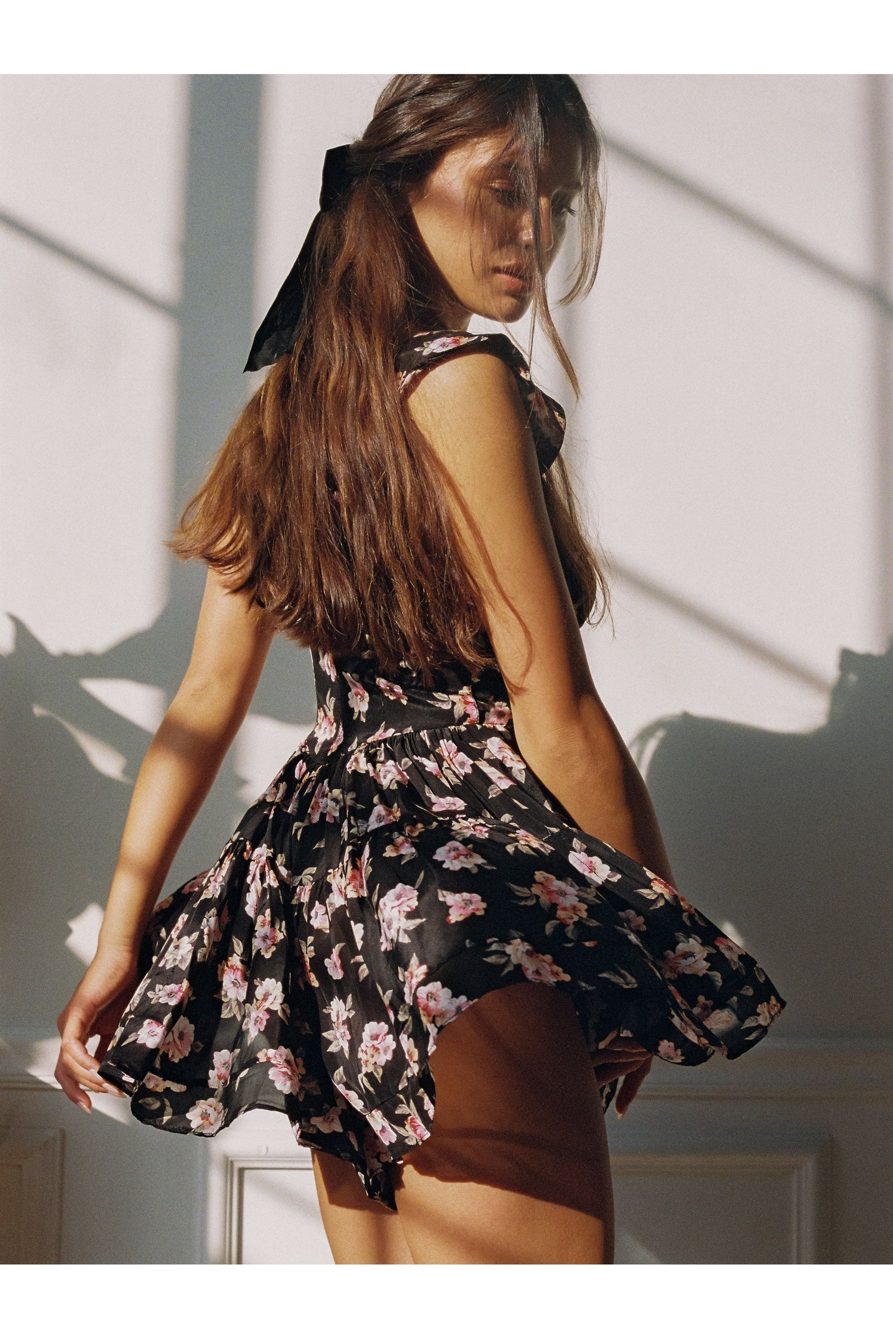 The Elisabeth Romper Dress - '90s Rose Print