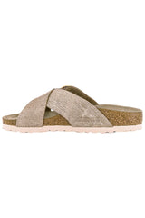 Birkenstock Siena Big Buckle Suede Leather Washed | Metallic Rose Gold | Narrow