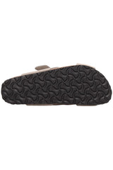 Birkenstock Lugano Soft Footbed Suede Leather | Stone Coin | Narrow