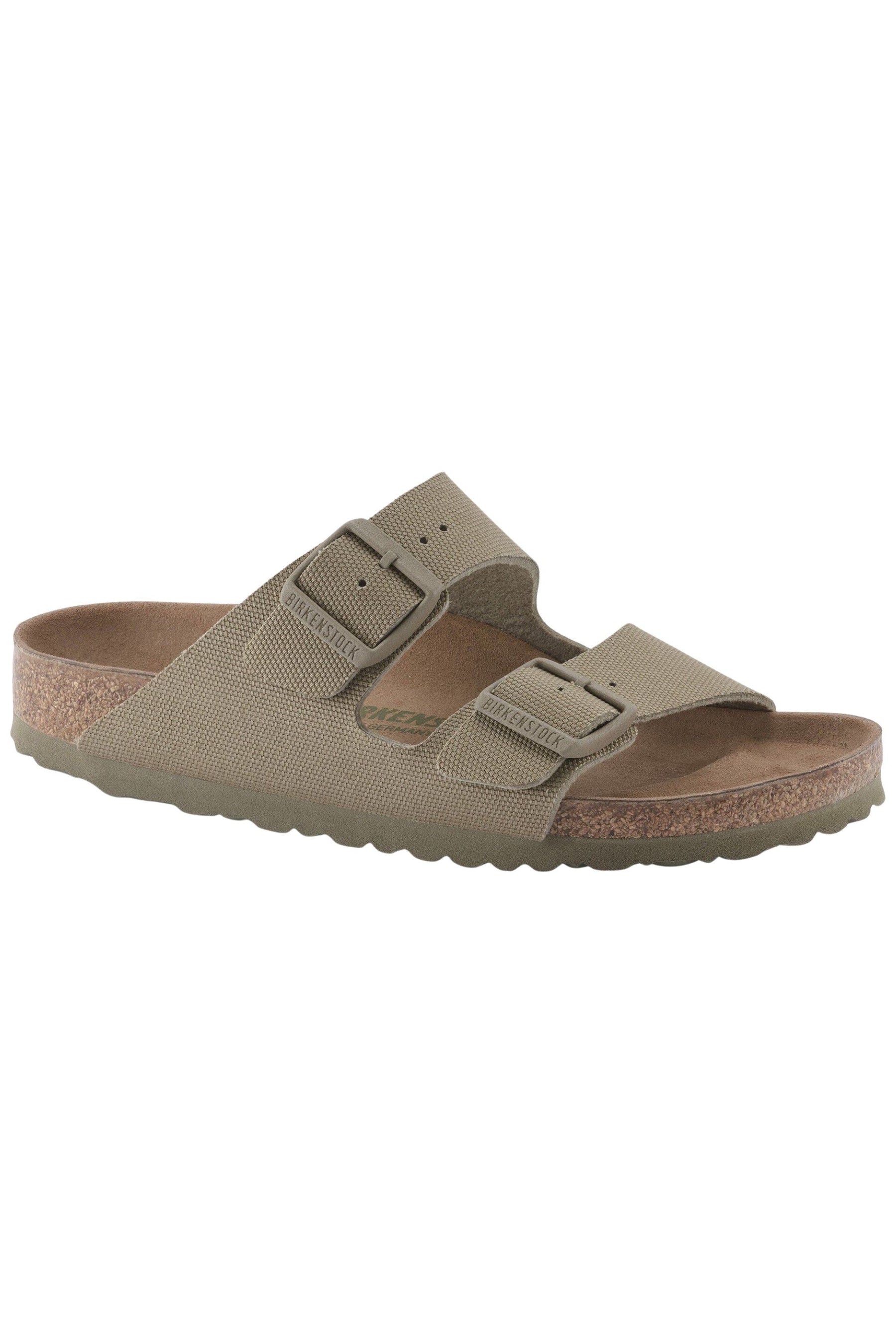 Birkenstock Arizona Vegan Textile Sandals | Faded Khaki | Regular