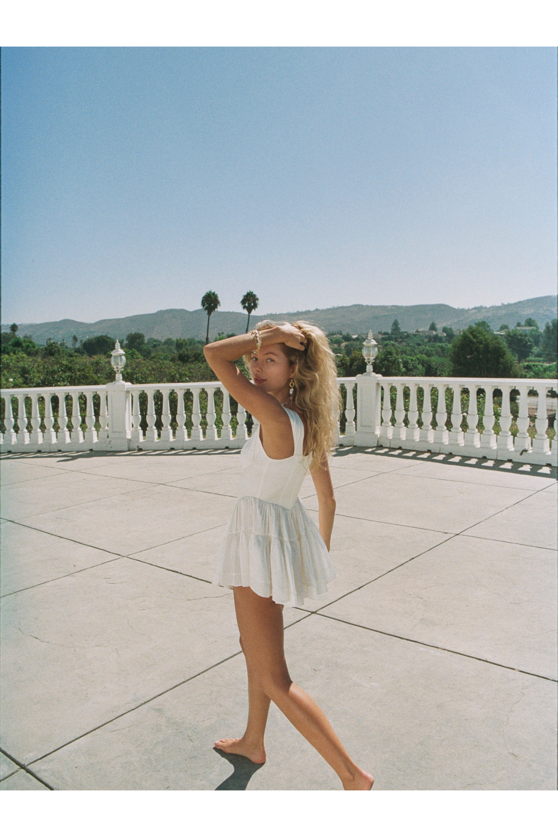 The Elisabeth Romper Dress - White Silk