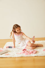 Lizzie White With Pink Hearts Pointelle Tank