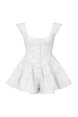 THE ELISABETH ROMPER DRESS - WHITE EYELET
