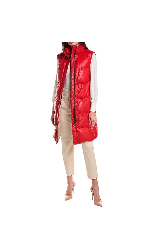 Brunello Cucinelli | Down-Padded Leather Gilet Coat