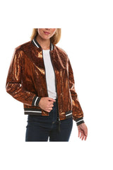 BRUNELLO CUCINELLI | Metallic-Effect Bomber Jacket