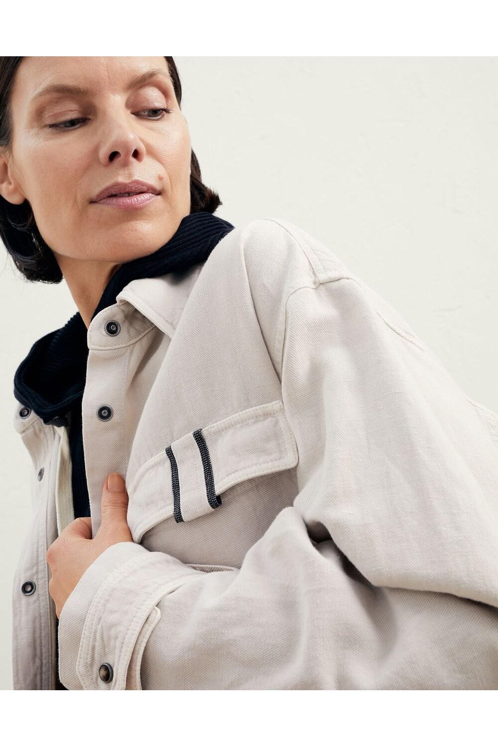 Women's Light Beige Oversized Jacket
