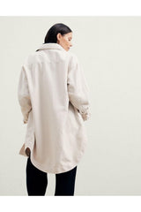 Women's Light Beige Oversized Jacket