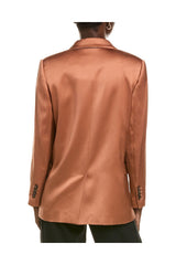 Brunello Cucinelli Women's Copper Double Breasted Blazer