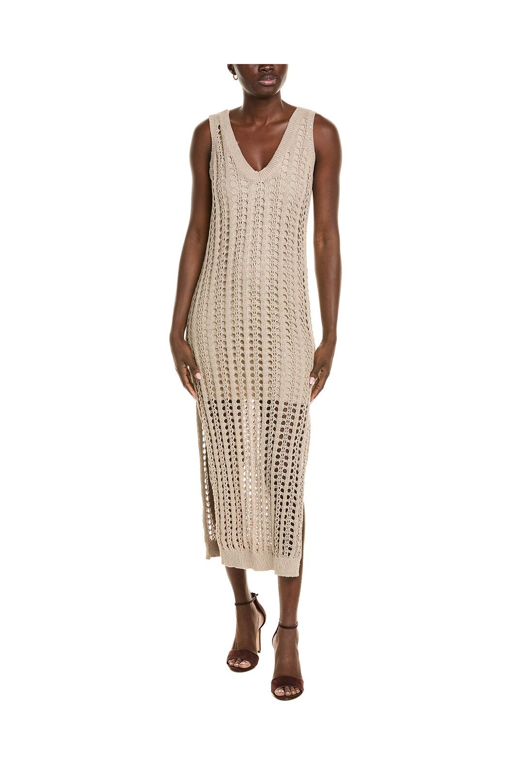 Women's Beige Linen Silk Suit