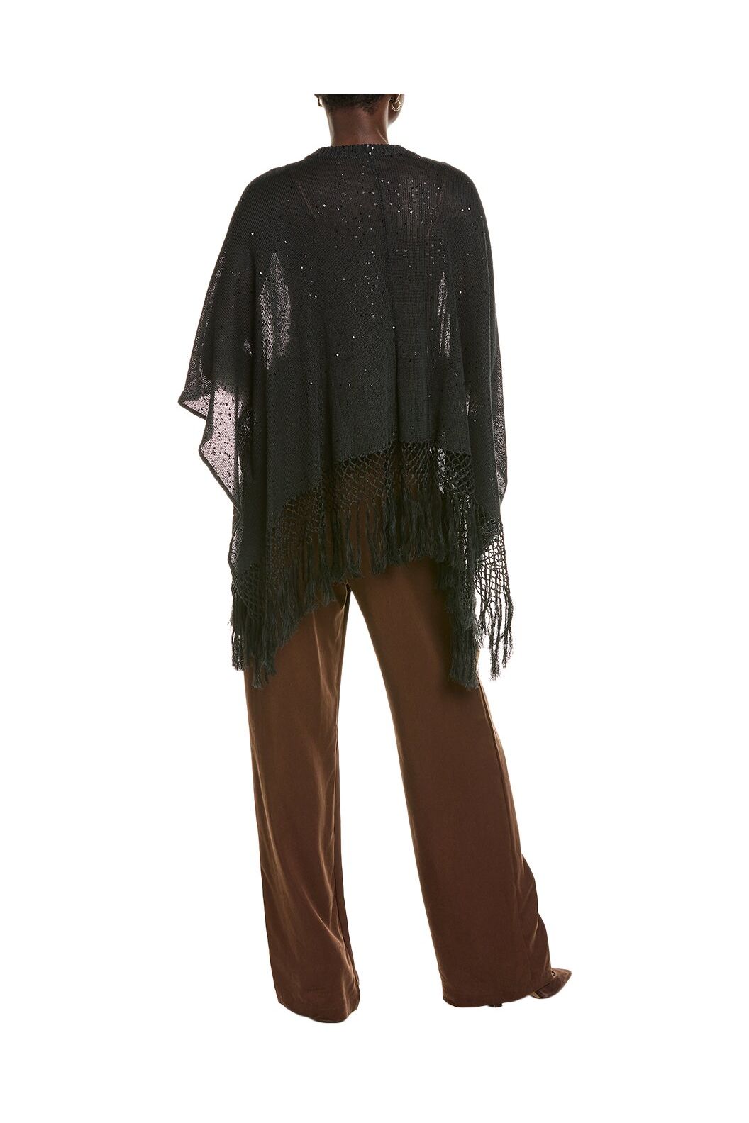 Women's Black Linen Silk Sweater