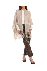 Women's Beige Linen Silk Sweater