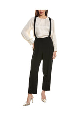 Women's Black Tailored Wool Trousers