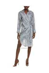 Brunello Cucinelli Women's Blue Silk Wrap Suit