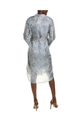 Brunello Cucinelli Women's Blue Silk Wrap Suit