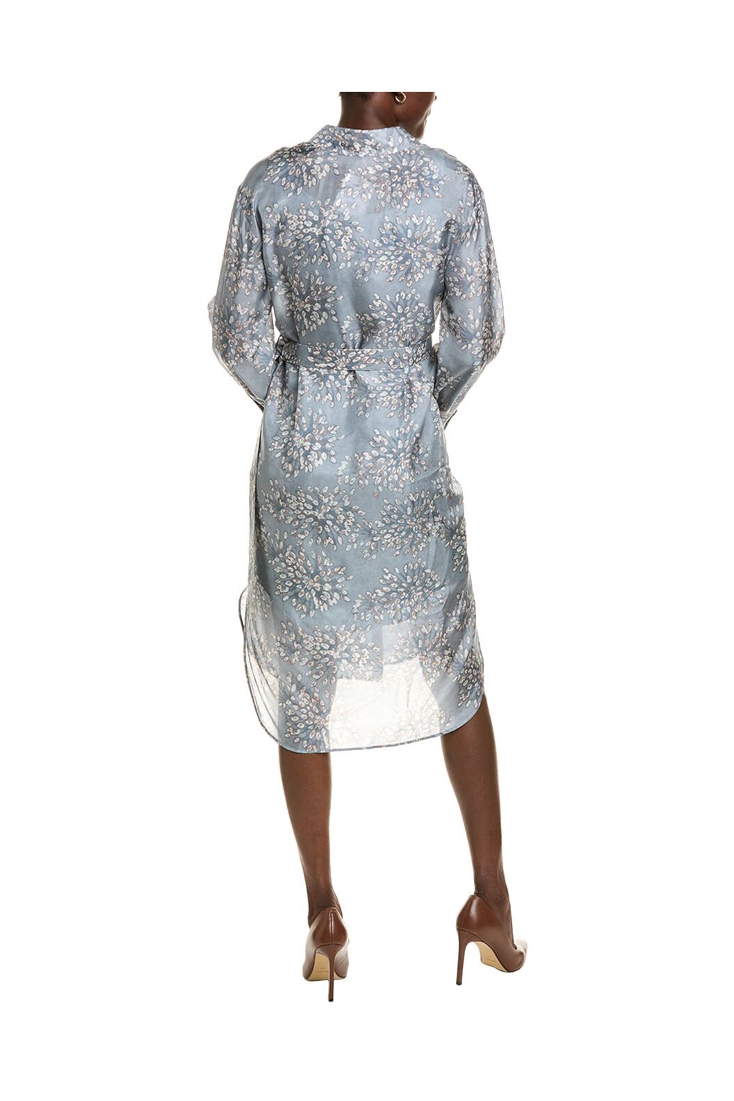 Brunello Cucinelli Women's Blue Silk Wrap Suit