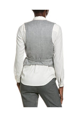 Women's Light Grey Wool Vest