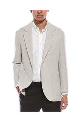 Men's Plaster Linen Silk Wool Blend Blazer